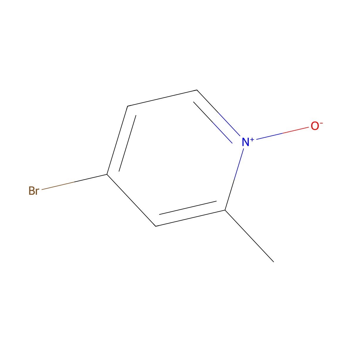 4-Bromo-2-methylpyridine 1-oxide molecular structure, CAS 100367-74-6