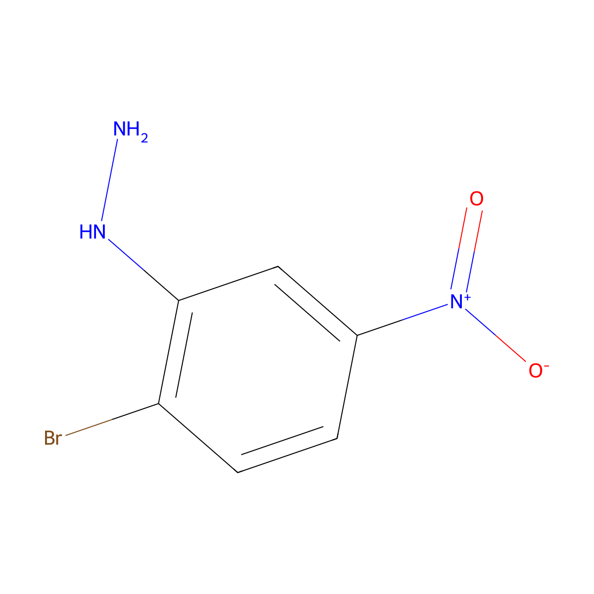 (2-Bromo-5-nitrophenyl)hydrazine molecular structure, CAS 100367-78-0
