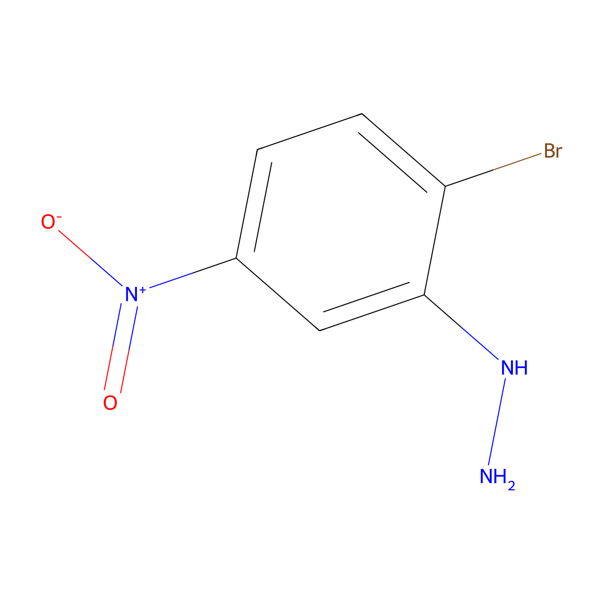 (2-Bromo-5-nitrophenyl)hydrazine molecular structure, CAS 100367-78-0