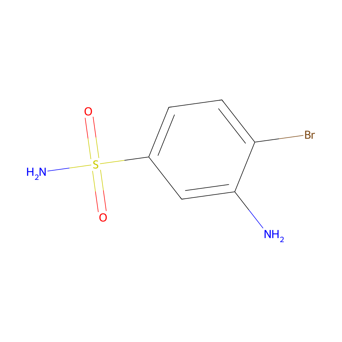 3-Amino-4-bromobenzenesulfonamide molecular structure, CAS 100367-90-6