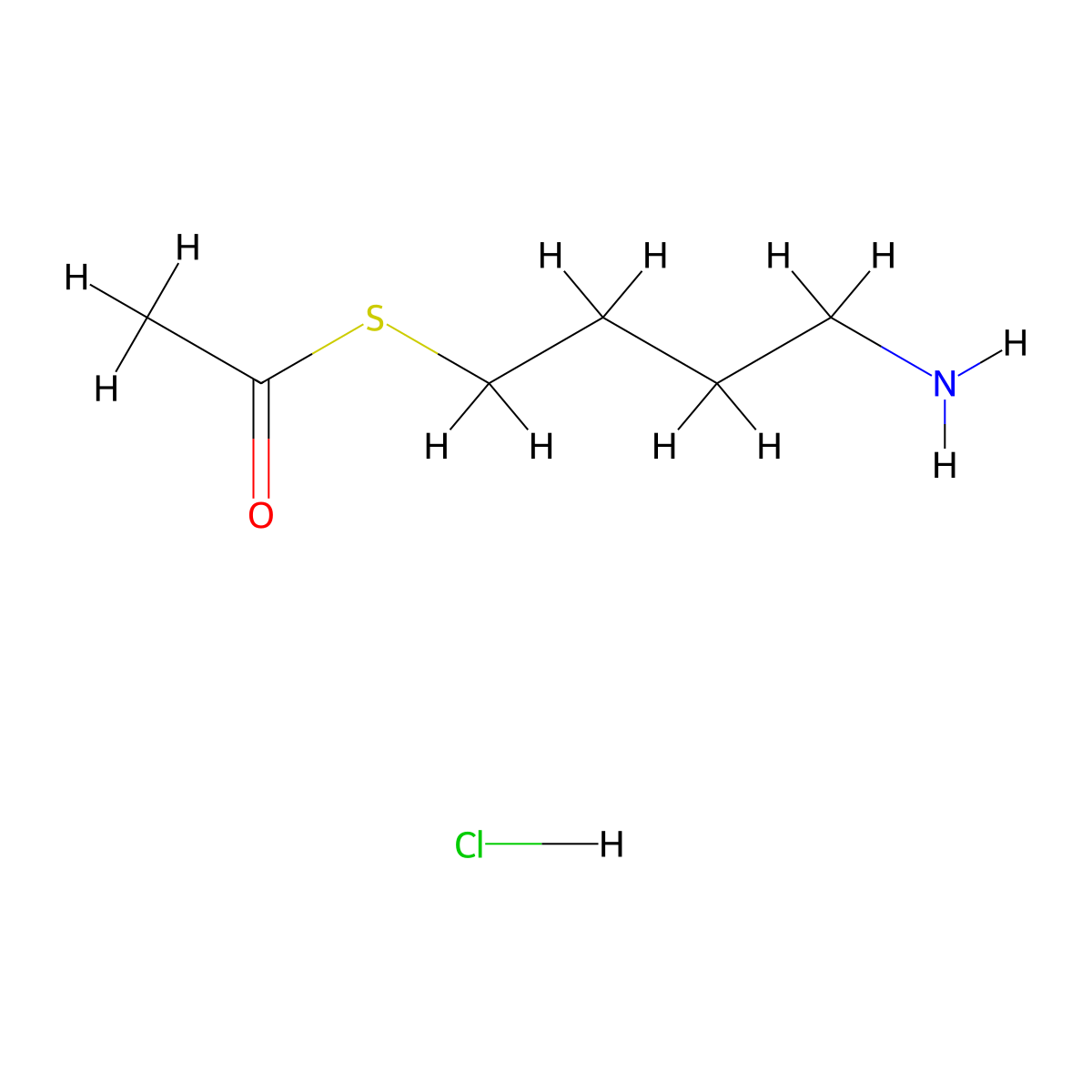 1-[(4-Aminobutyl)sulfanyl]ethan-1-one hydrochloride molecular structure, CAS 100367-93-9