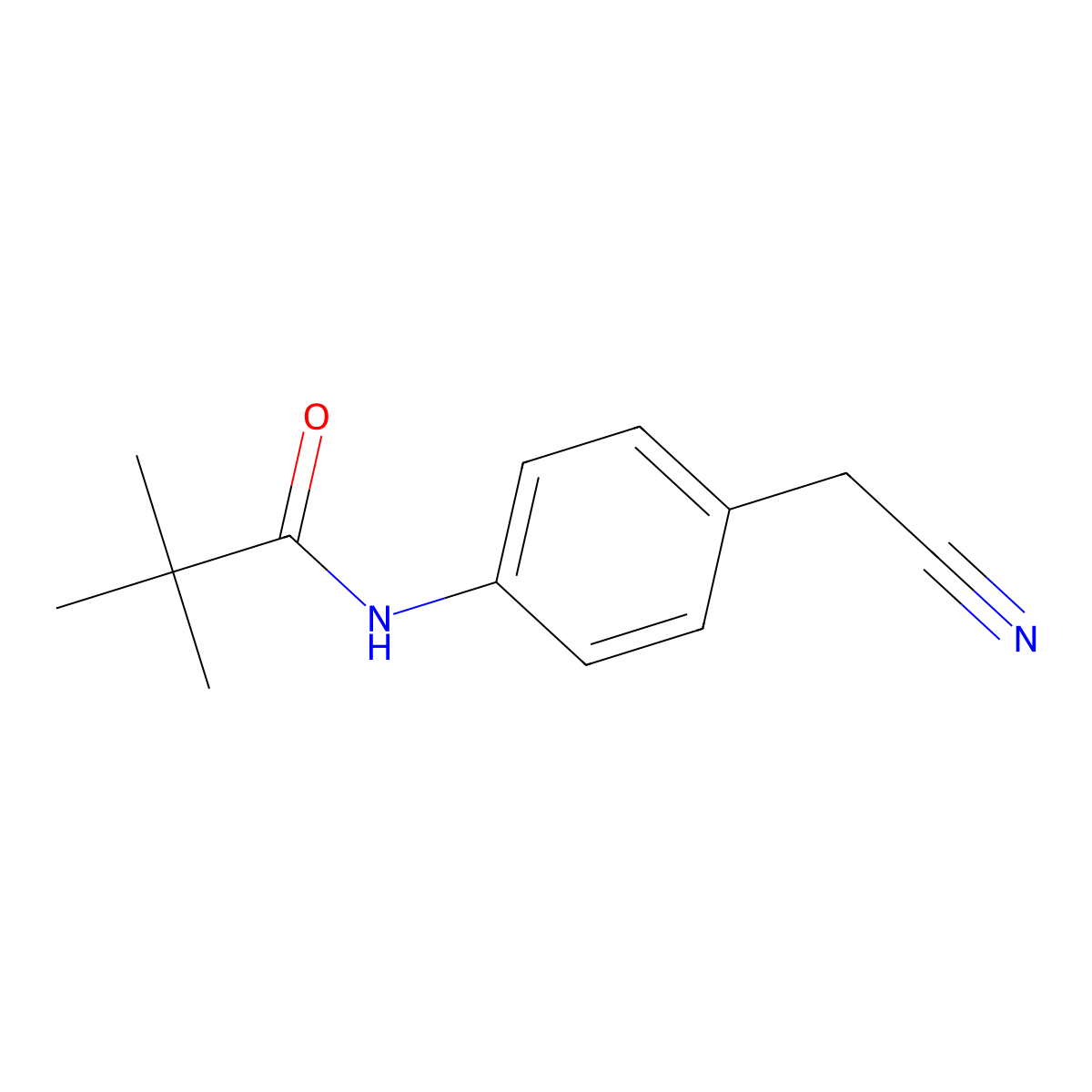 N-[4-(cyanomethyl)phenyl]-2,2-dimethylpropanamide molecular structure, CAS 1003672-76-1