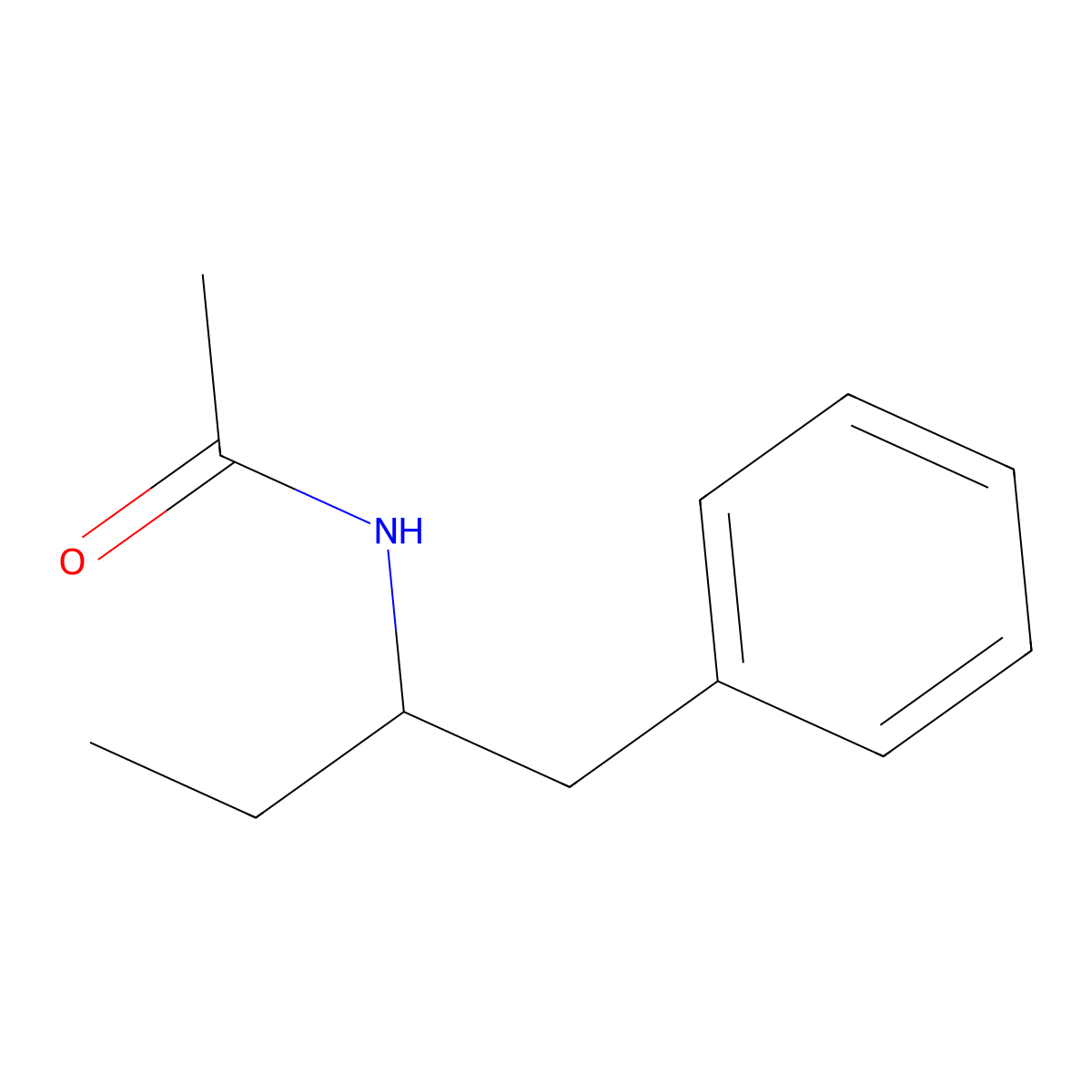 Acetamide, N-[1-(phenylmethyl)propyl]- molecular structure, CAS 100368-58-9