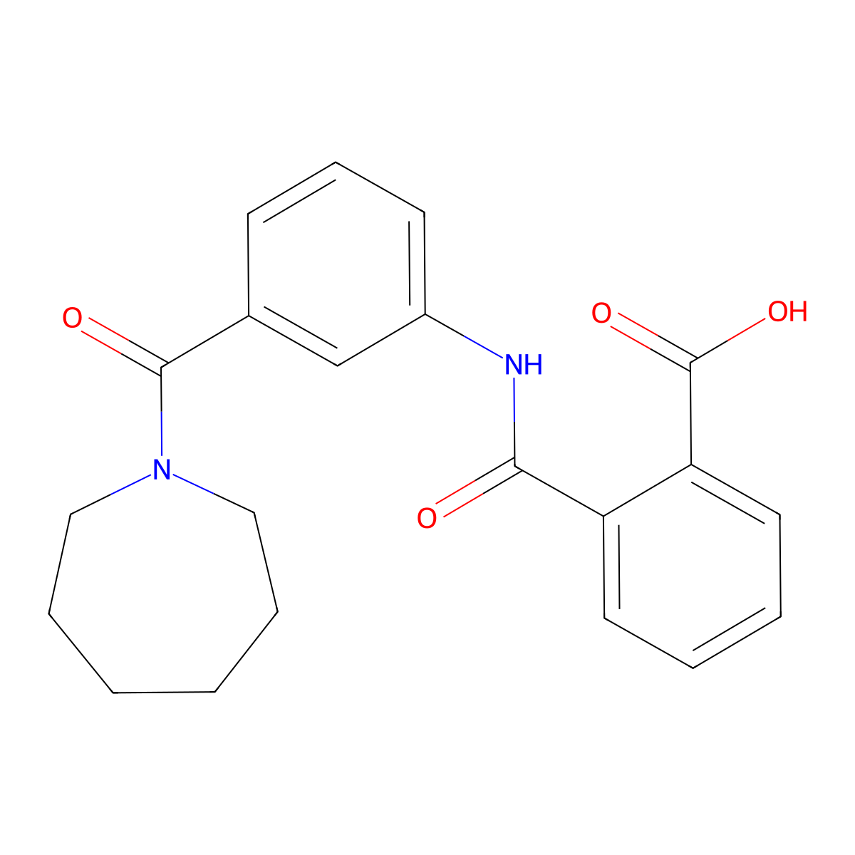 2-{[3-(Azepan-1-ylcarbonyl)phenyl]carbamoyl}benzoic acid molecular structure, CAS 1003688-26-3