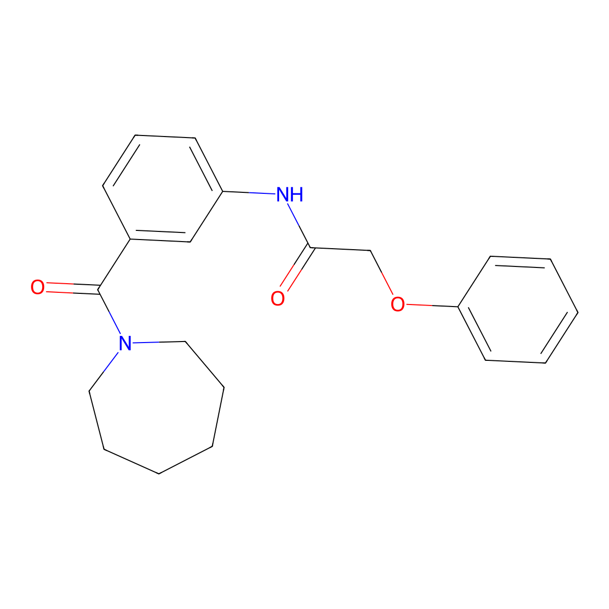 N-[3-(1-azepanylcarbonyl)phenyl]-2-phenoxyacetamide molecular structure, CAS 1003688-98-9
