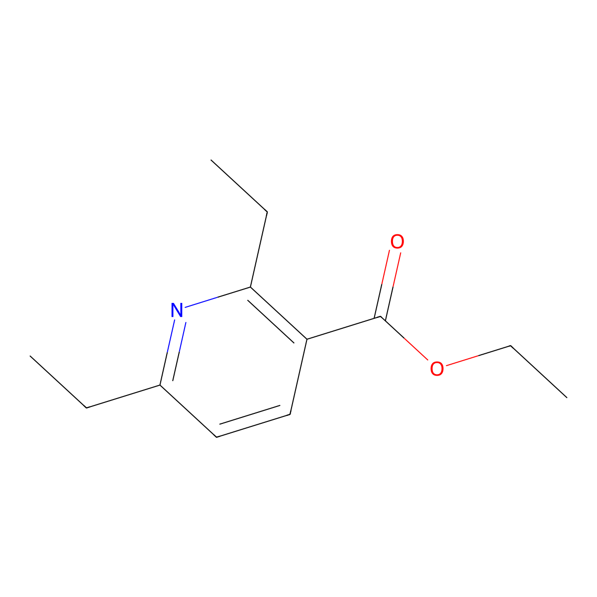 Ethyl 2,6-diethylpyridine-3-carboxylate molecular structure, CAS 100369-97-9