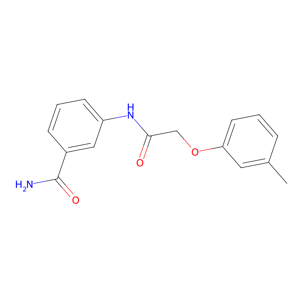 3-{[(3-Methylphenoxy)acetyl]amino}benzamide molecular structure, CAS 1003693-82-0