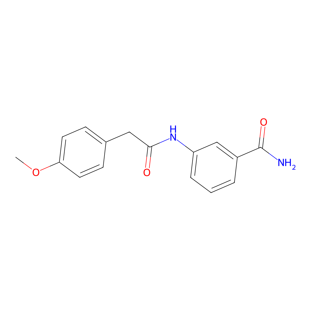 3-{[(4-Methoxyphenyl)acetyl]amino}benzamide molecular structure, CAS 1003693-90-0