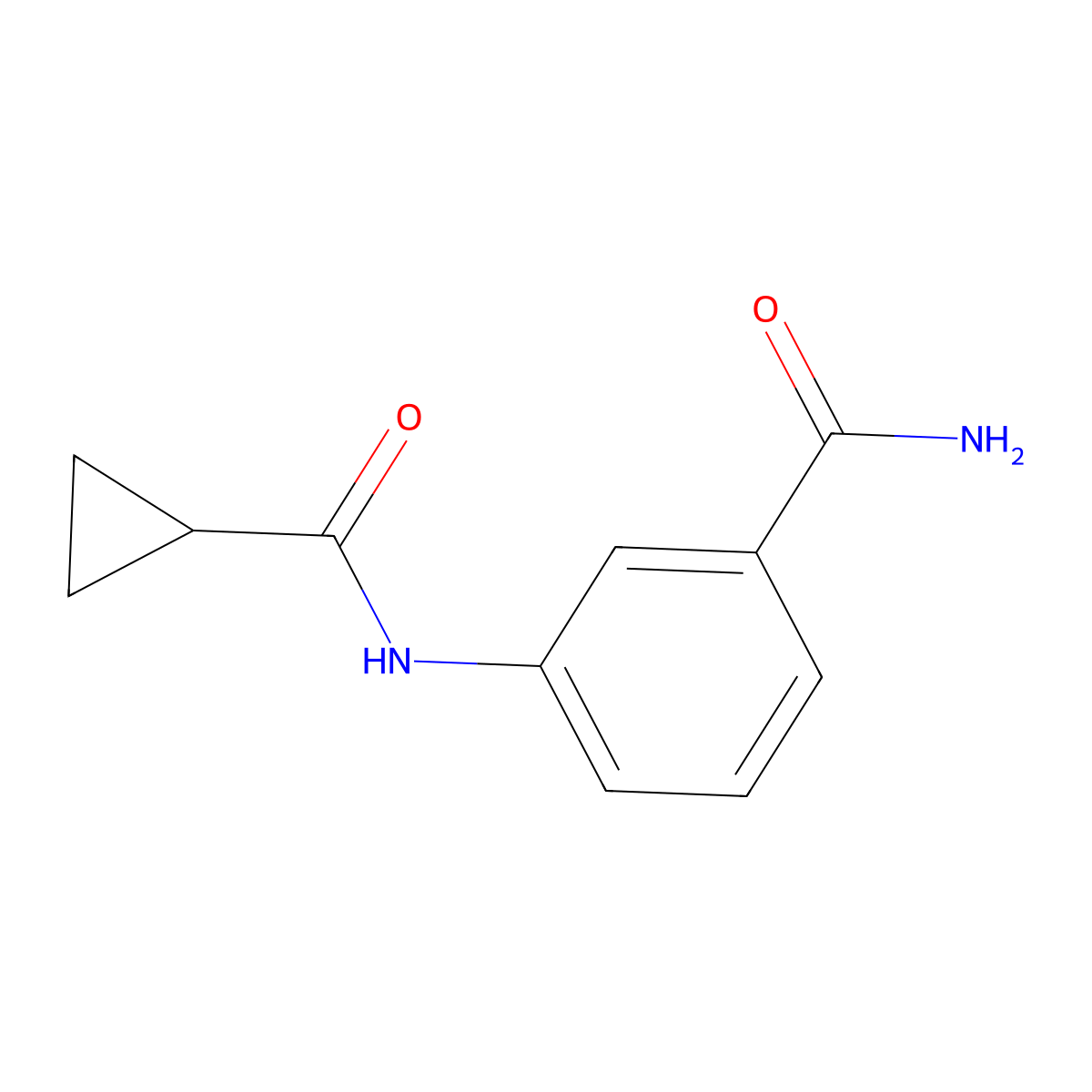 3-[(Cyclopropylcarbonyl)amino]benzamide molecular structure, CAS 1003694-14-1