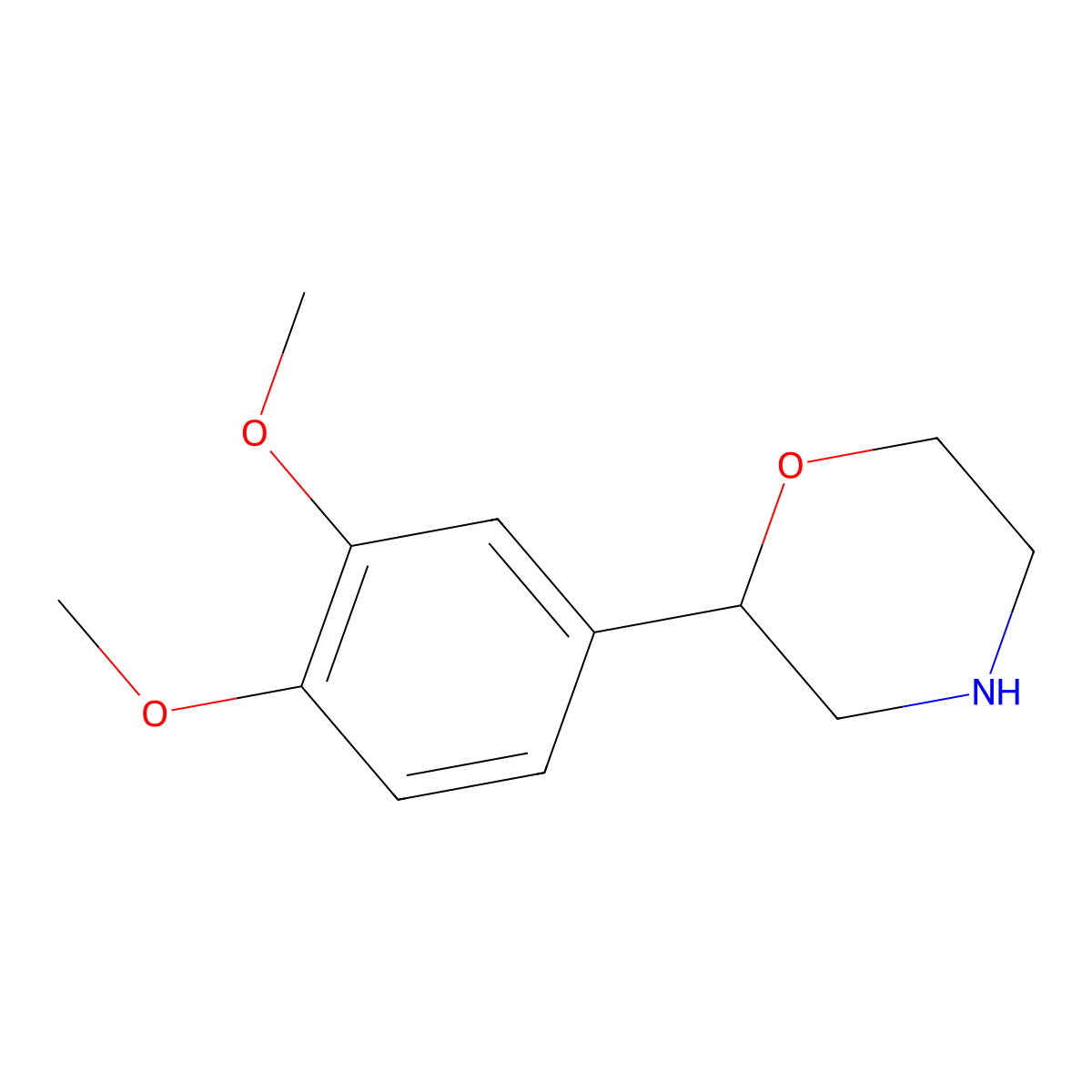 2-(3,4-Dimethoxyphenyl)morpholine molecular structure, CAS 100370-59-0