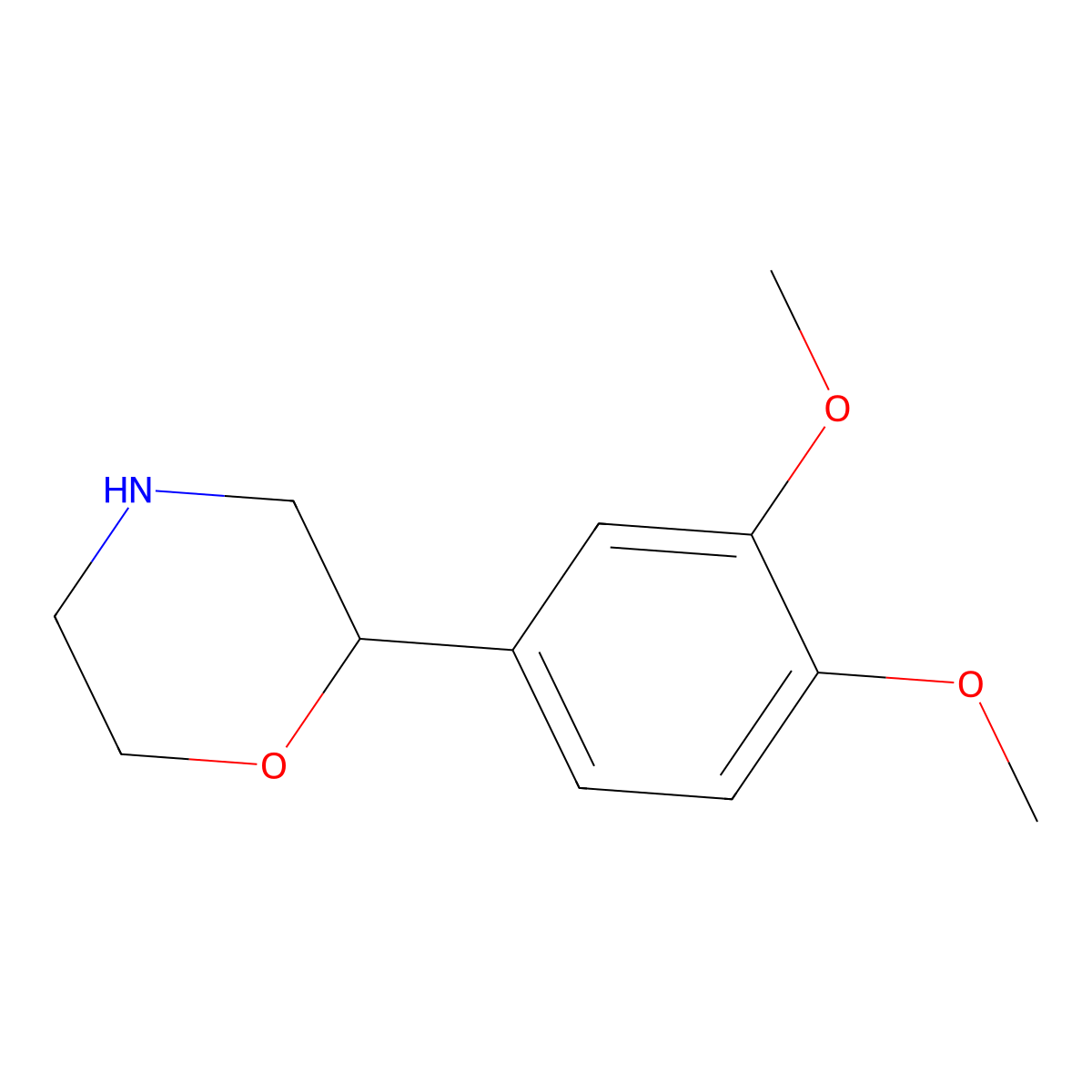 2-(3,4-Dimethoxyphenyl)morpholine molecular structure, CAS 100370-59-0