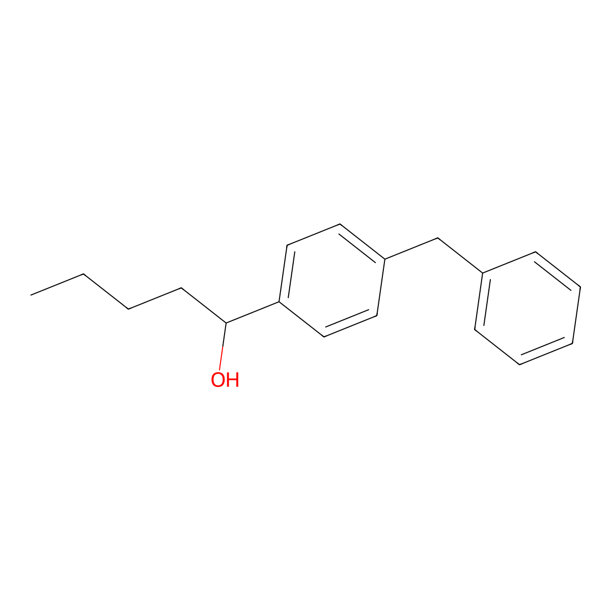 1-(4-Benzylphenyl)pentan-1-OL molecular structure, CAS 1003707-00-3