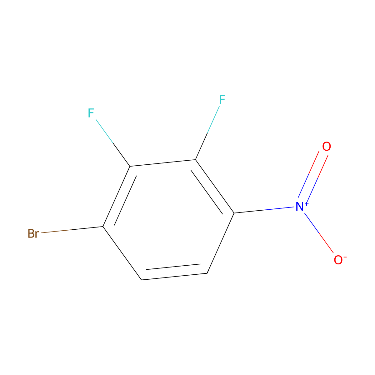 2,3-Difluoro-4-bromonitrobenzene molecular structure, CAS 1003708-24-4