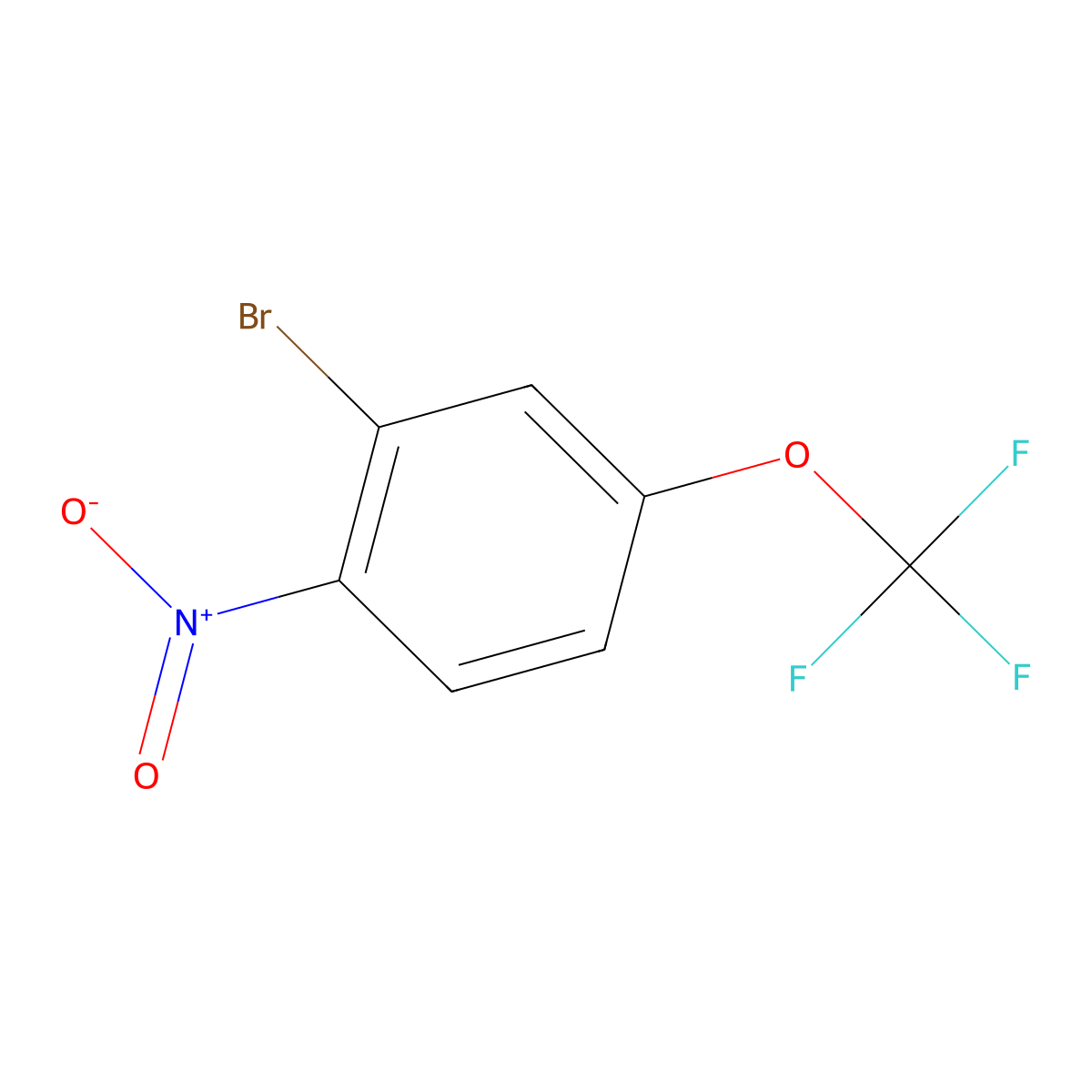 2-Bromo-4-(trifluoromethoxy)nitrobenzene molecular structure, CAS 1003708-31-3