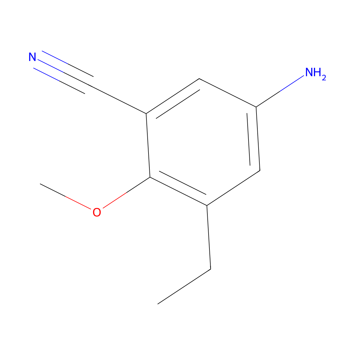 5-Amino-3-ethyl-2-methoxybenzonitrile molecular structure, CAS 1003708-34-6