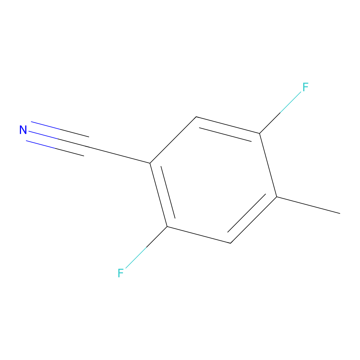 2,5-Difluoro-4-methylbenzonitrile molecular structure, CAS 1003708-66-4