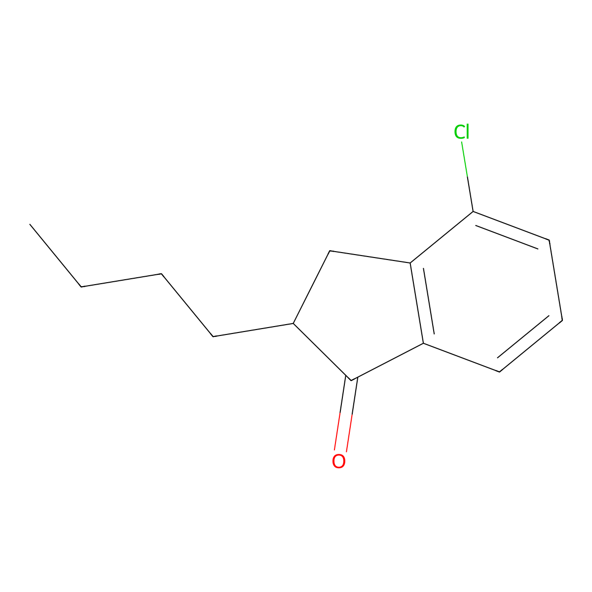 2-Butyl-4-chloro-2,3-dihydro-1H-inden-1-one molecular structure, CAS 1003708-90-4
