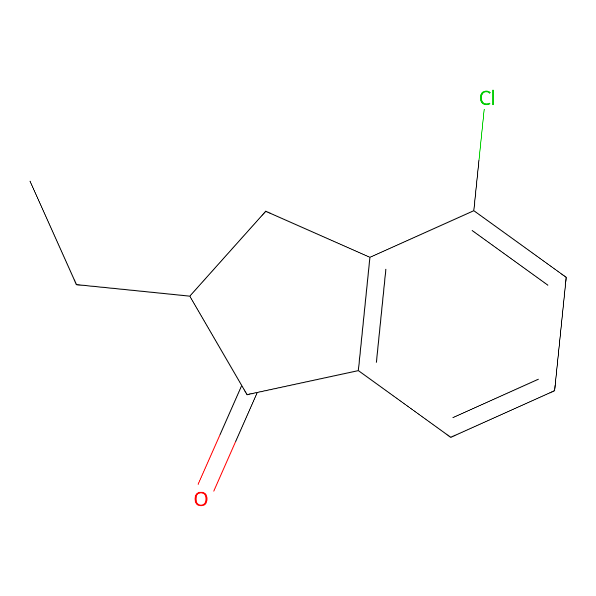 4-Chloro-2-ethyl-2,3-dihydro-1H-inden-1-one molecular structure, CAS 1003708-98-2