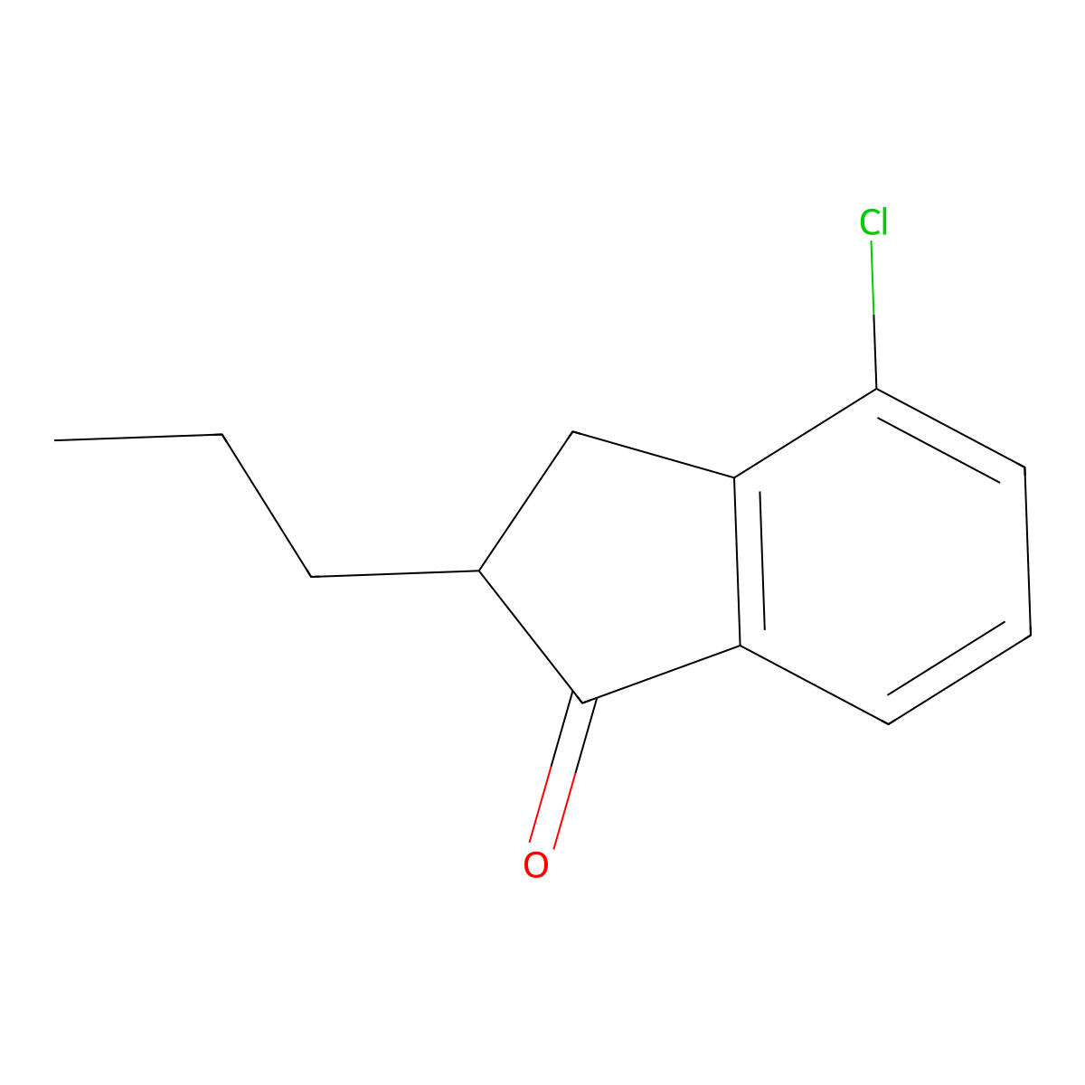 4-Chloro-2-propyl-2,3-dihydro-1H-inden-1-one molecular structure, CAS 1003709-07-6