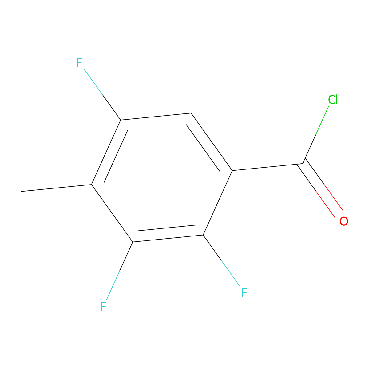 2,3,5-Trifluoro-4-methylbenzoyl chloride molecular structure, CAS 1003709-50-9