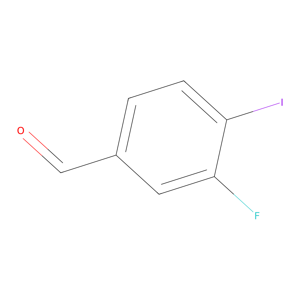 3-Fluoro-4-iodobenzaldehyde molecular structure, CAS 1003709-57-6