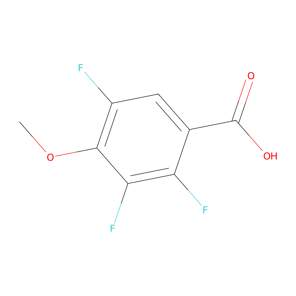2,3,5-Trifluoro-4-methoxybenzoic acid molecular structure, CAS 1003709-67-8