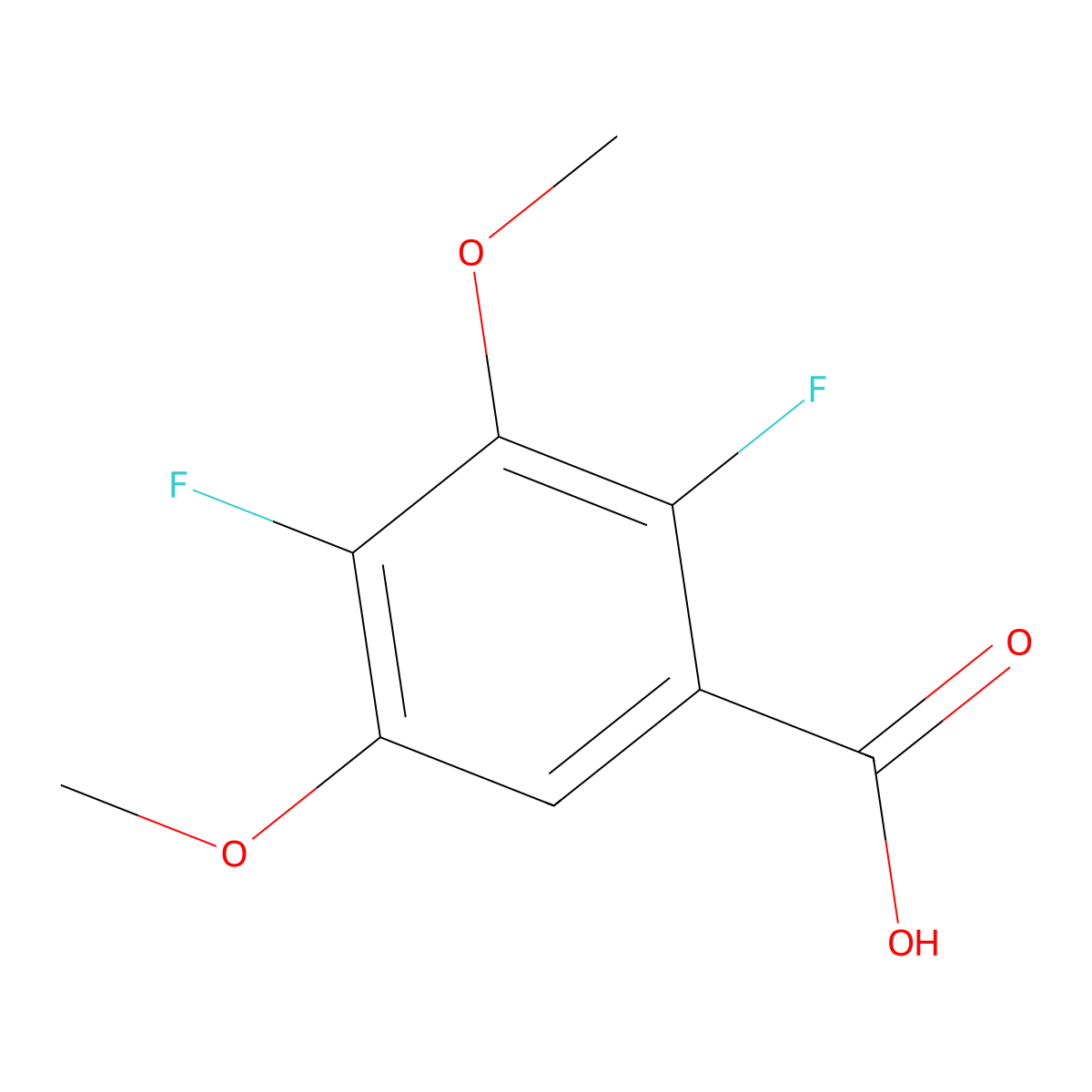 2,4-Difluoro-3,5-dimethoxybenzoic acid molecular structure, CAS 1003709-80-5