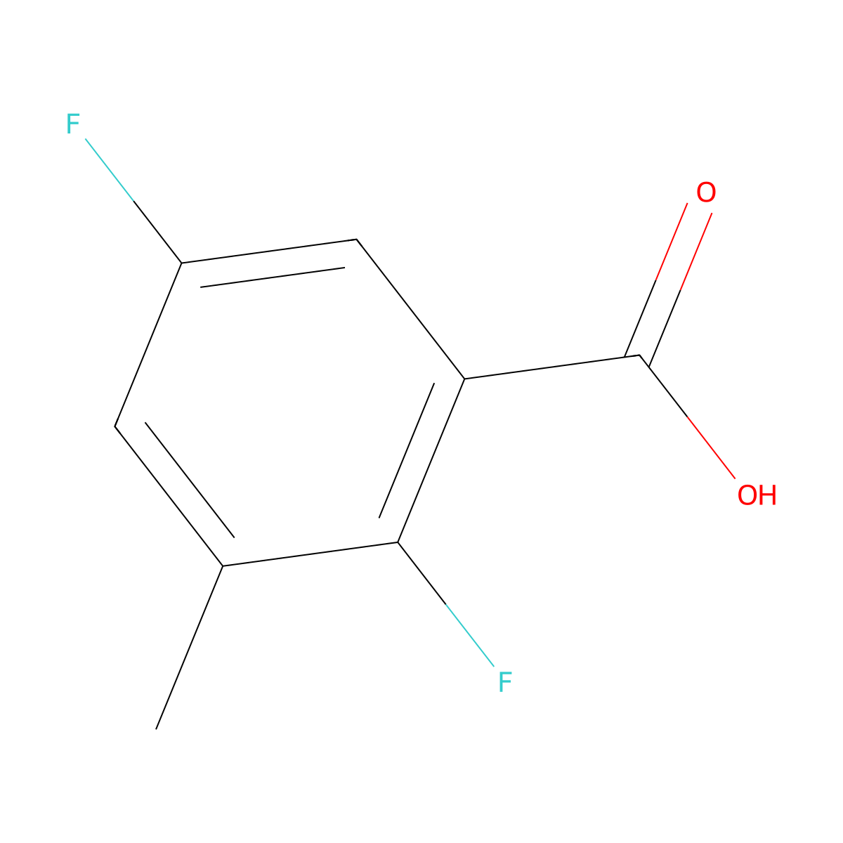 2,5-Difluoro-3-methylbenzoic acid molecular structure, CAS 1003710-01-7