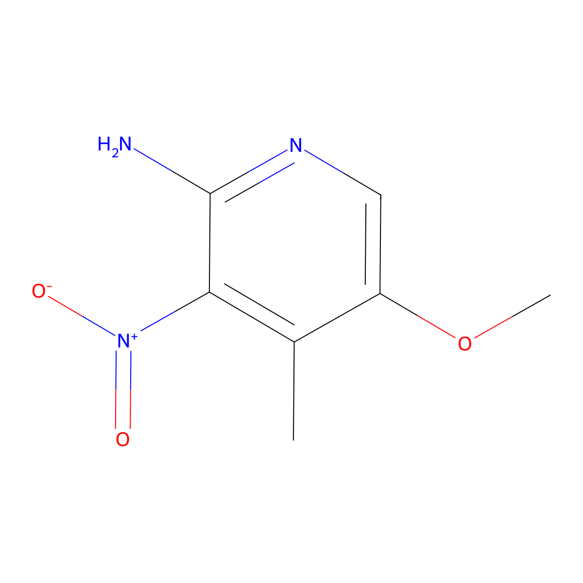 5-Methoxy-4-methyl-3-nitropyridin-2-amine molecular structure, CAS 1003711-16-7