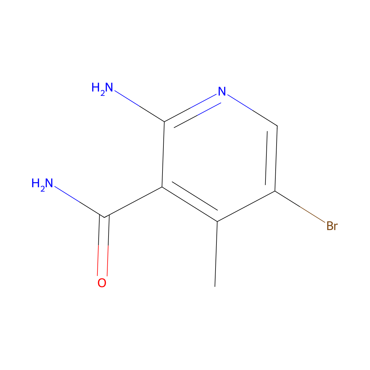 2-Amino-5-bromo-4-methylpyridine-3-carboxamide molecular structure, CAS 1003711-21-4