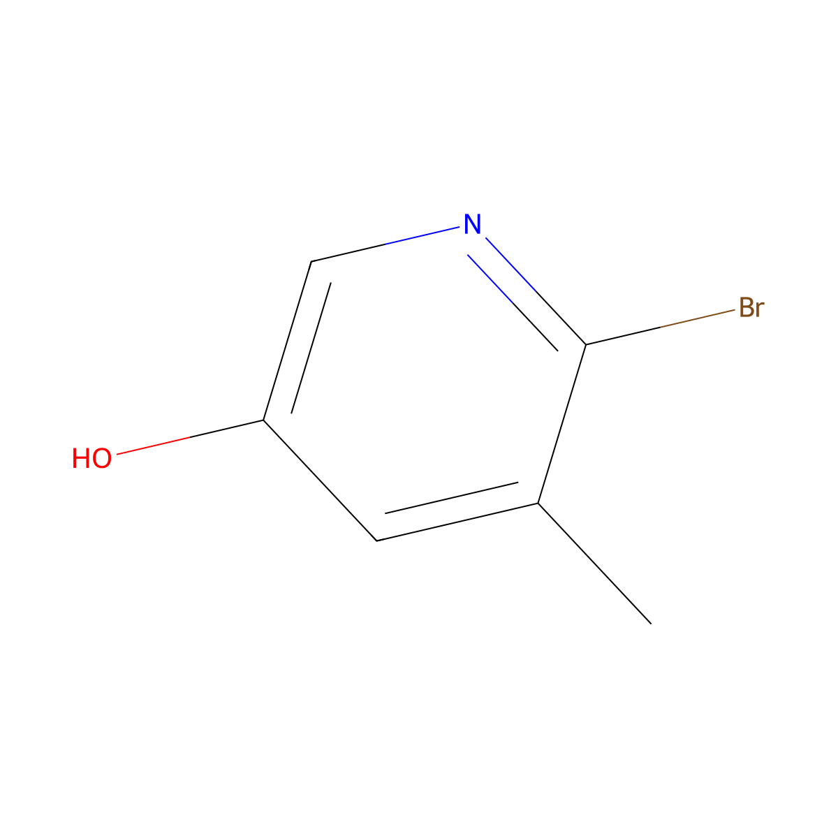 6-Bromo-5-methylpyridin-3-ol molecular structure, CAS 1003711-43-0