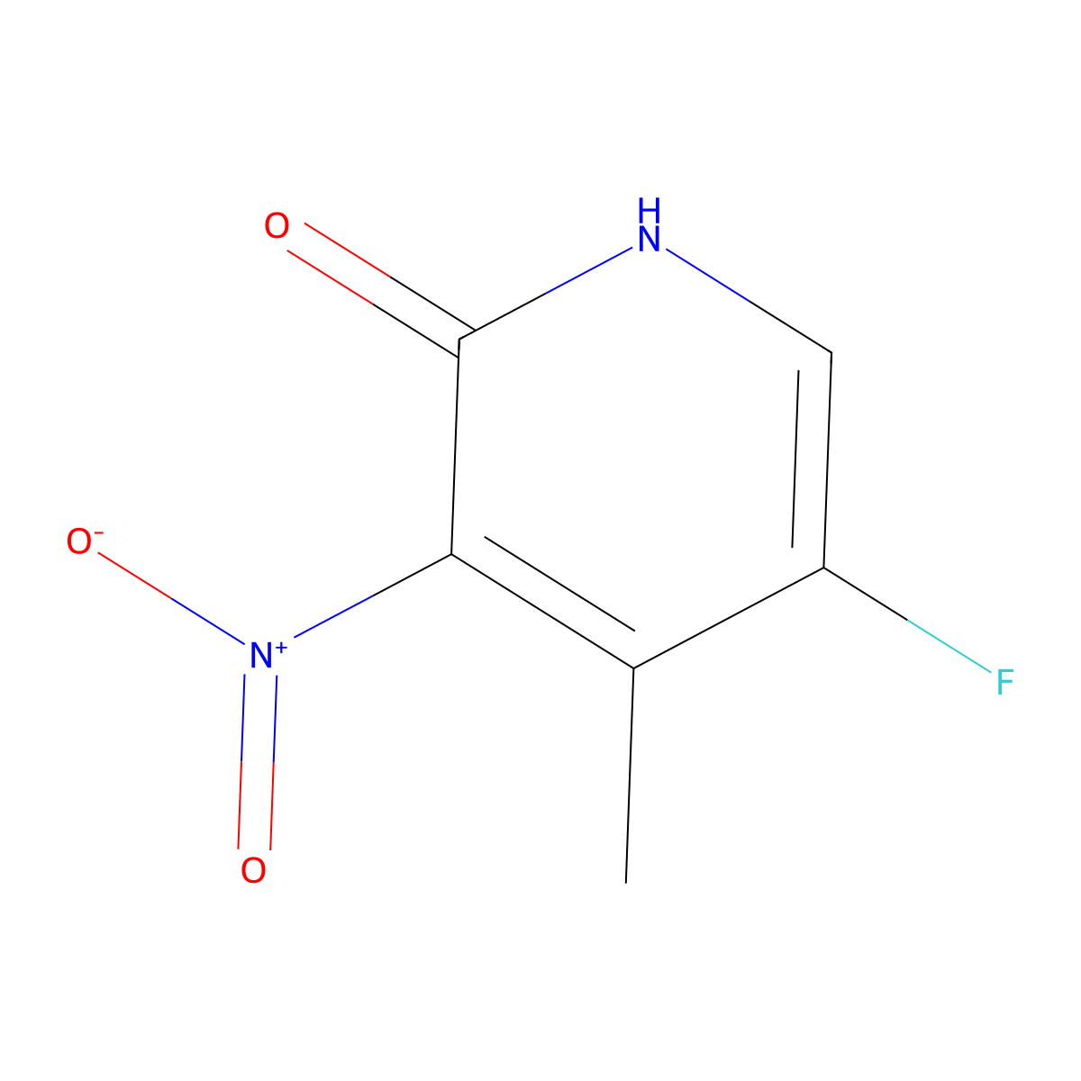 5-Fluoro-4-methyl-3-nitropyridin-2-ol molecular structure, CAS 1003711-68-9
