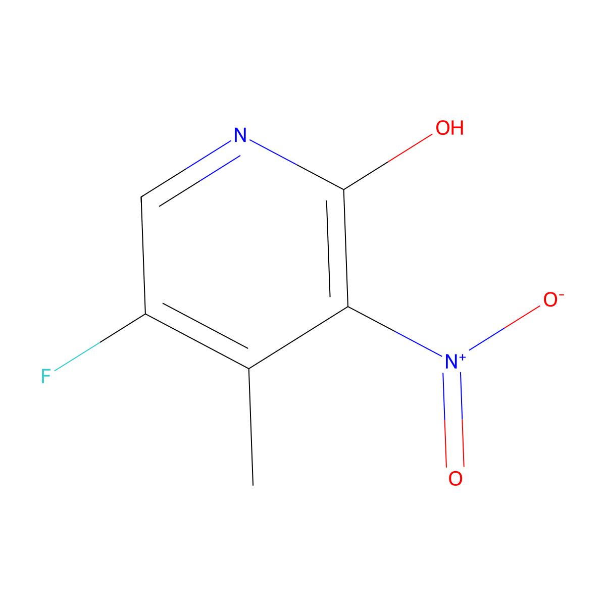 5-Fluoro-4-methyl-3-nitropyridin-2-ol molecular structure, CAS 1003711-68-9