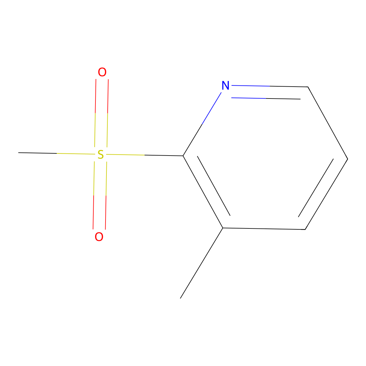 2-Mesyl-3-picoline molecular structure, CAS 1003711-72-5