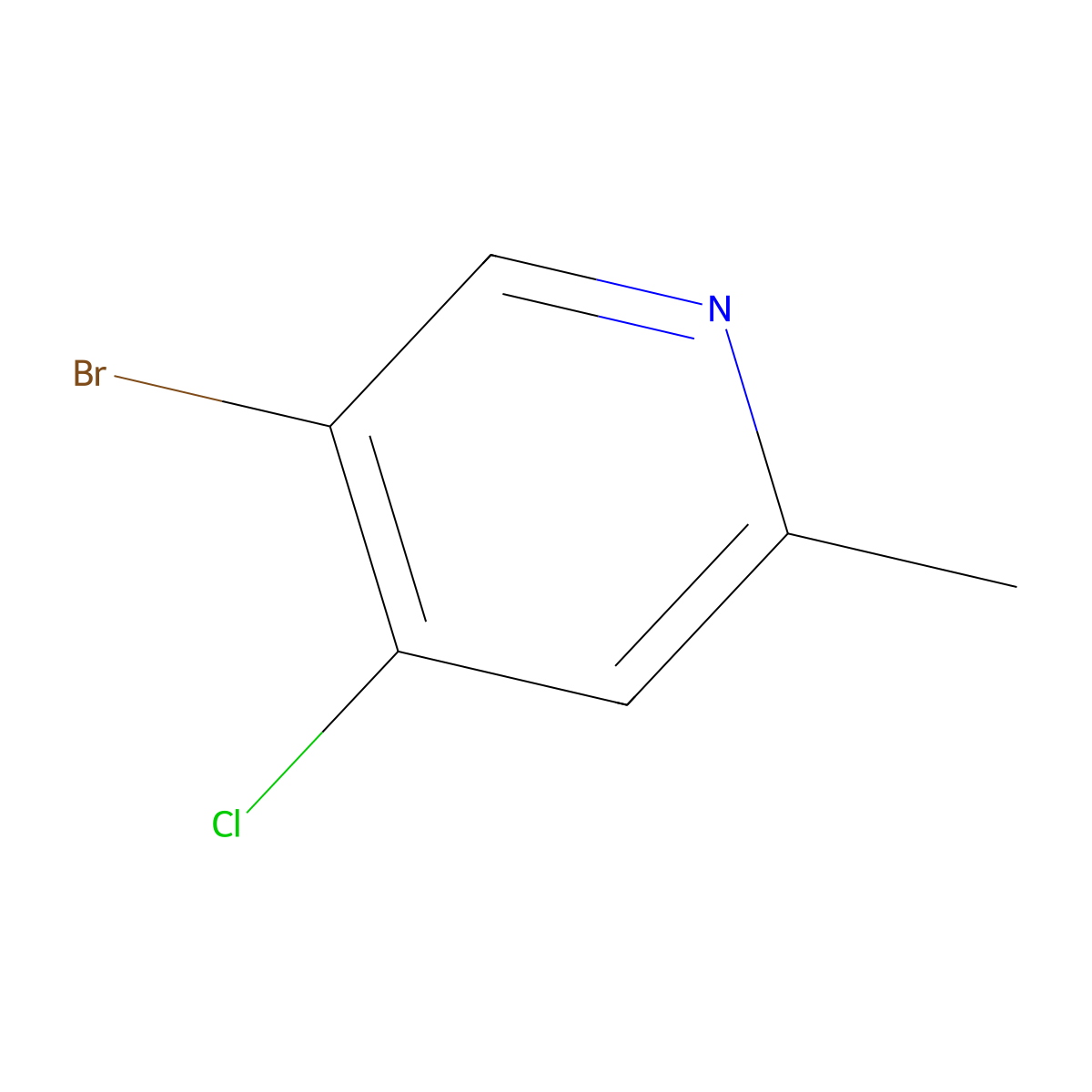 5-Bromo-4-chloro-2-methylpyridine molecular structure, CAS 1003711-85-0