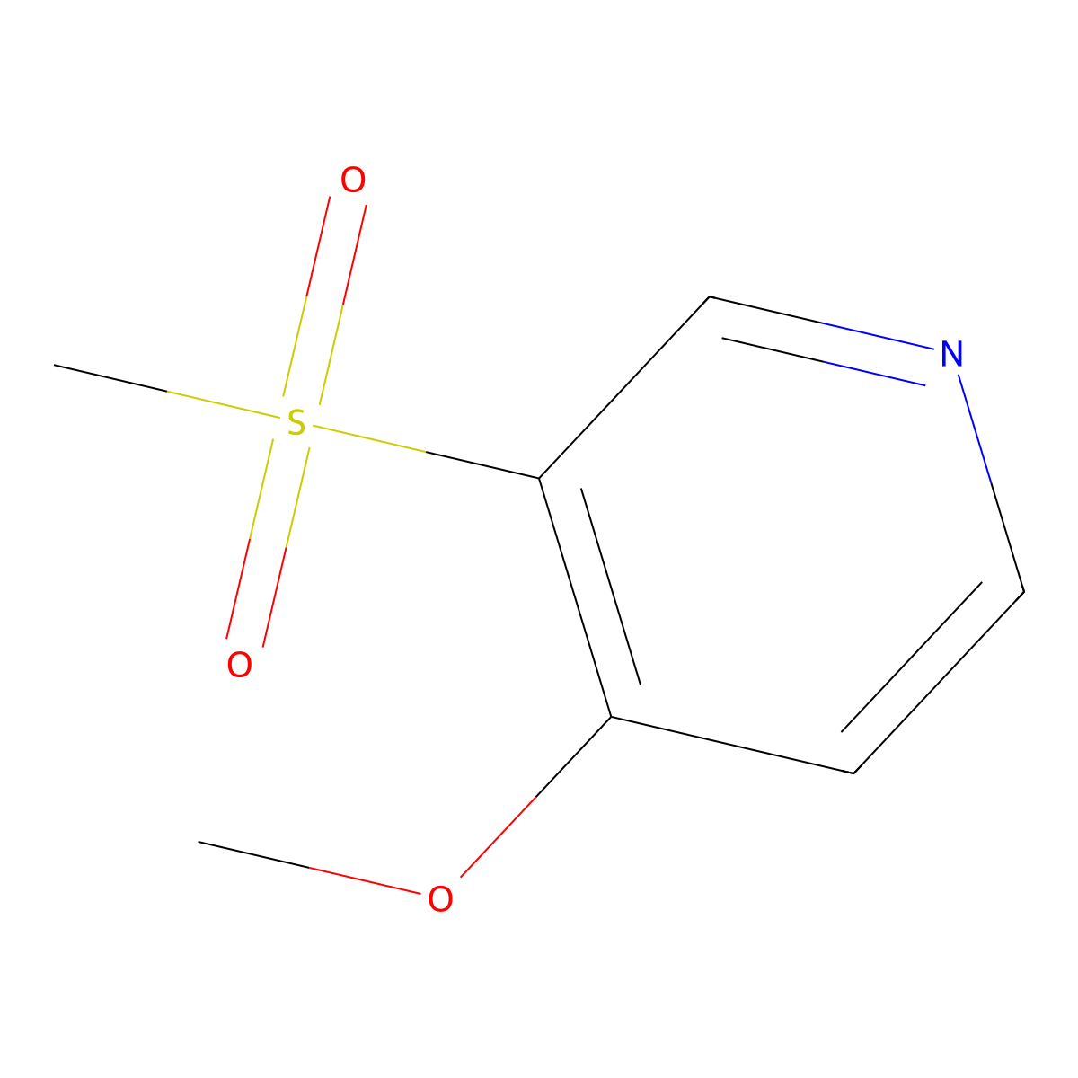 3-Mesyl-4-methoxypyridine molecular structure, CAS 1003711-99-6