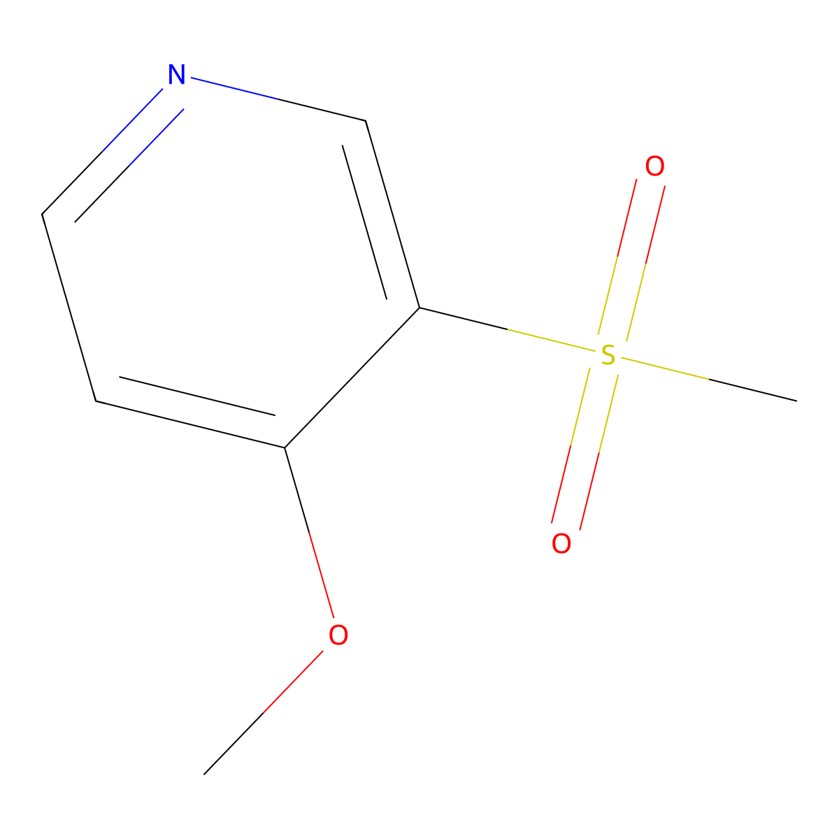 3-Mesyl-4-methoxypyridine molecular structure, CAS 1003711-99-6