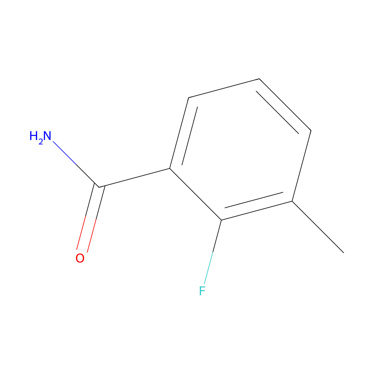 2-Fluoro-3-methylbenzamide molecular structure, CAS 1003712-12-6