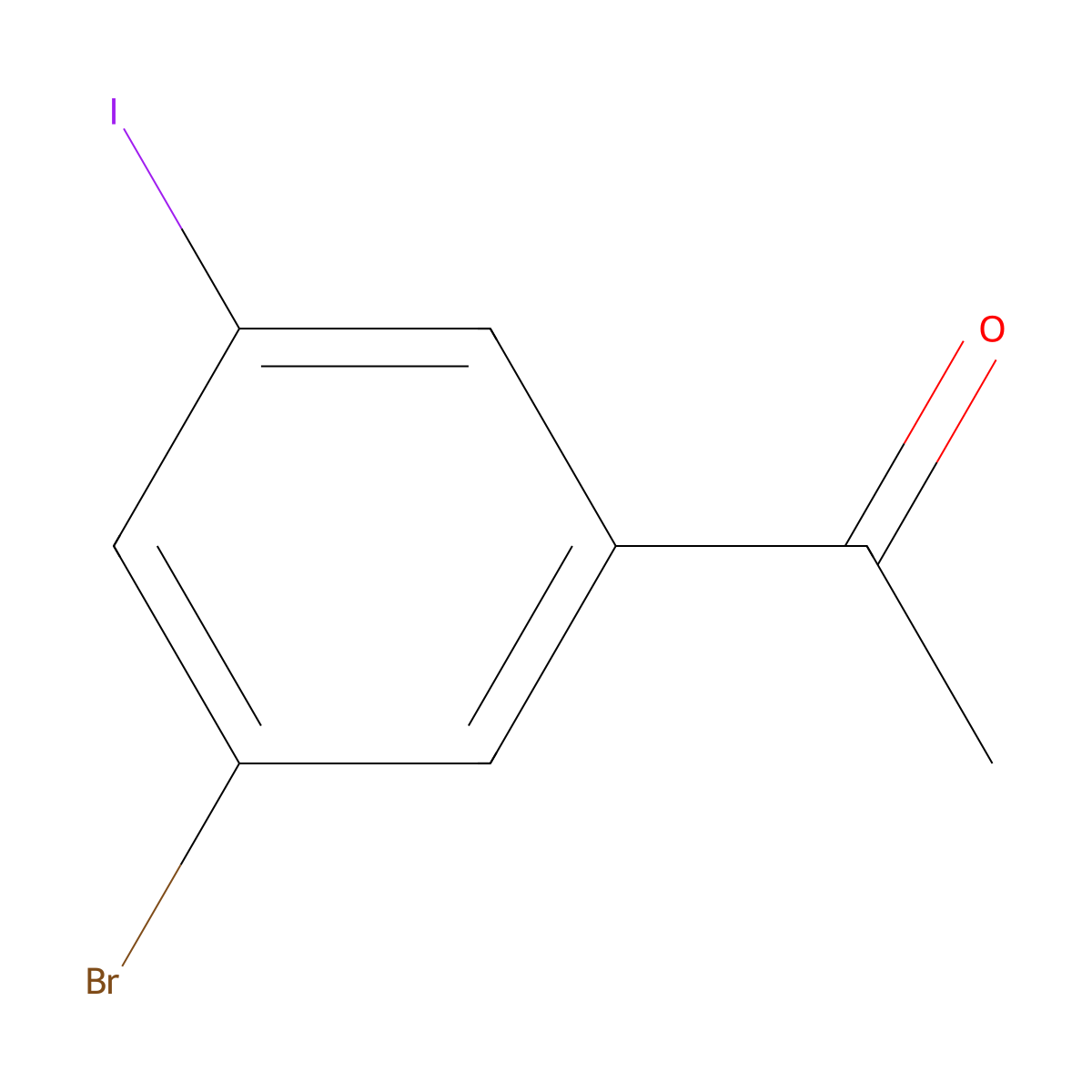 3'-Iodo-5'-bromoacetophenone molecular structure, CAS 1003712-14-8