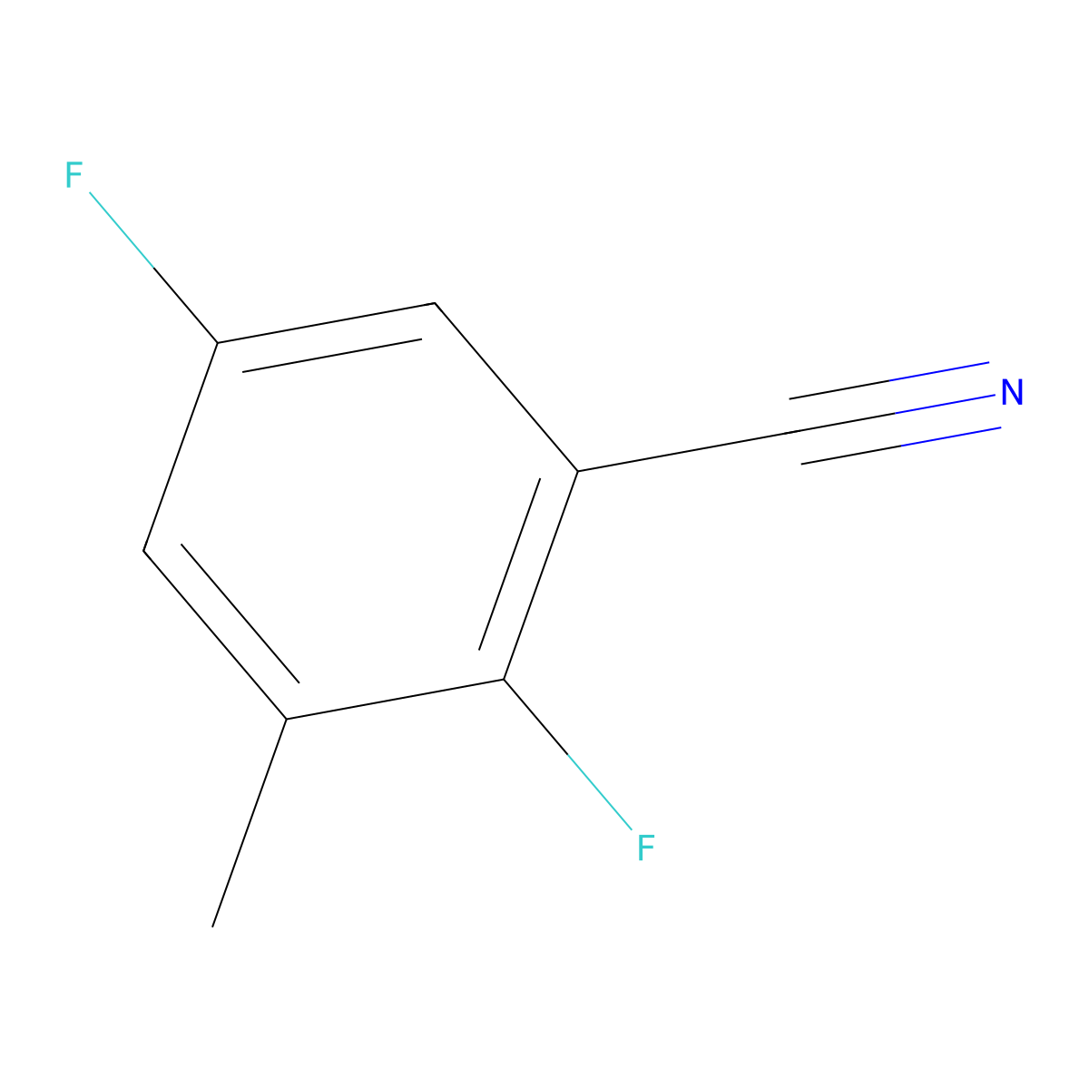 2,5-Difluoro-3-methylbenzonitrile molecular structure, CAS 1003712-20-6