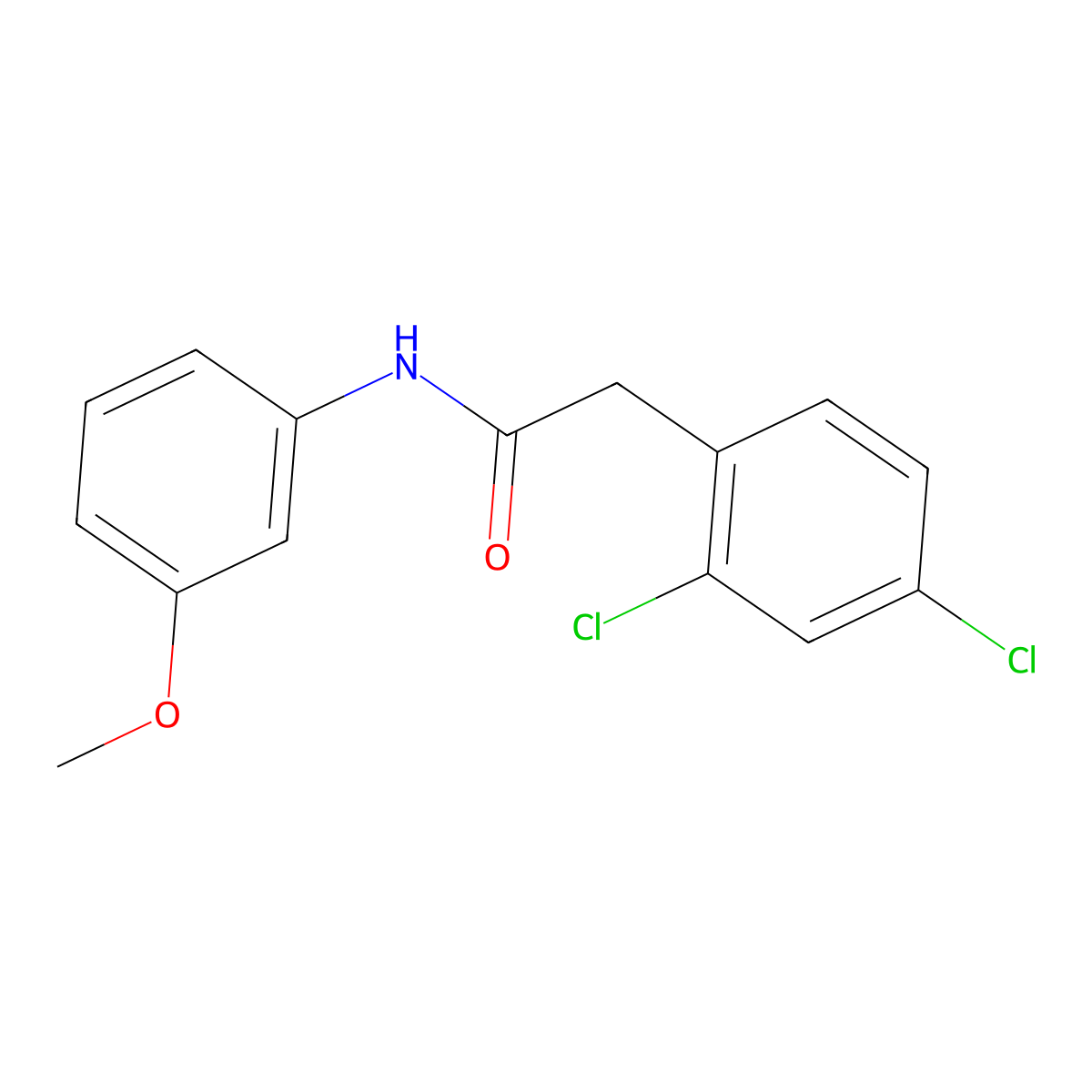 2,4-Dichloro-N-(3-methoxyphenyl)benzeneacetamide molecular structure, CAS 1003728-82-2