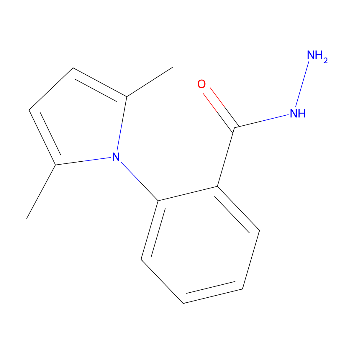 2-(2,5-Dimethyl-1H-pyrrol-1-yl)benzohydrazide molecular structure, CAS 100373-80-6