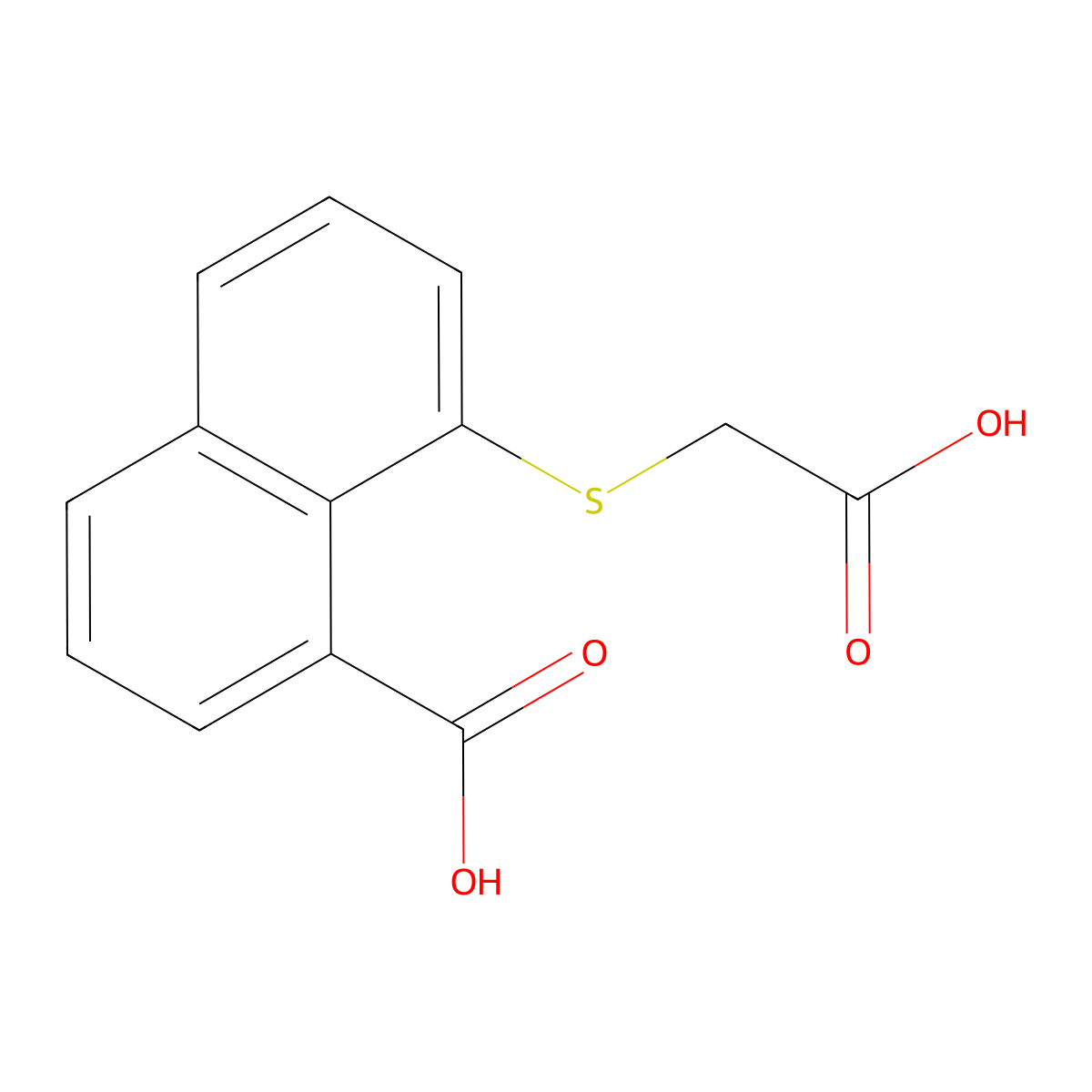 8-[(Carboxymethyl)sulfanyl]-1-naphthoic acid molecular structure, CAS 100374-59-2