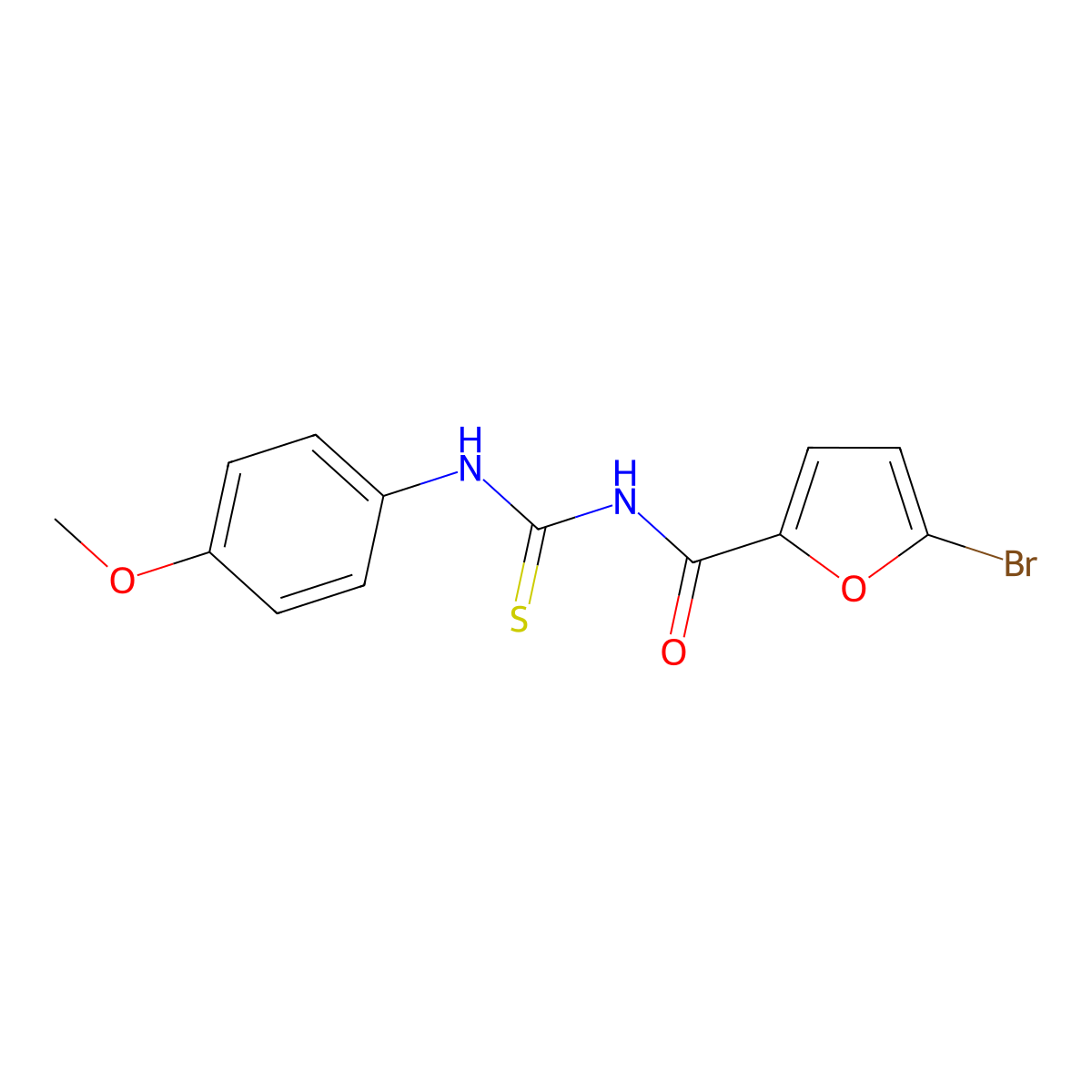 5-bromo-N-[(4-methoxyphenyl)carbamothioyl]furan-2-carboxamide molecular structure, CAS 100374-92-3