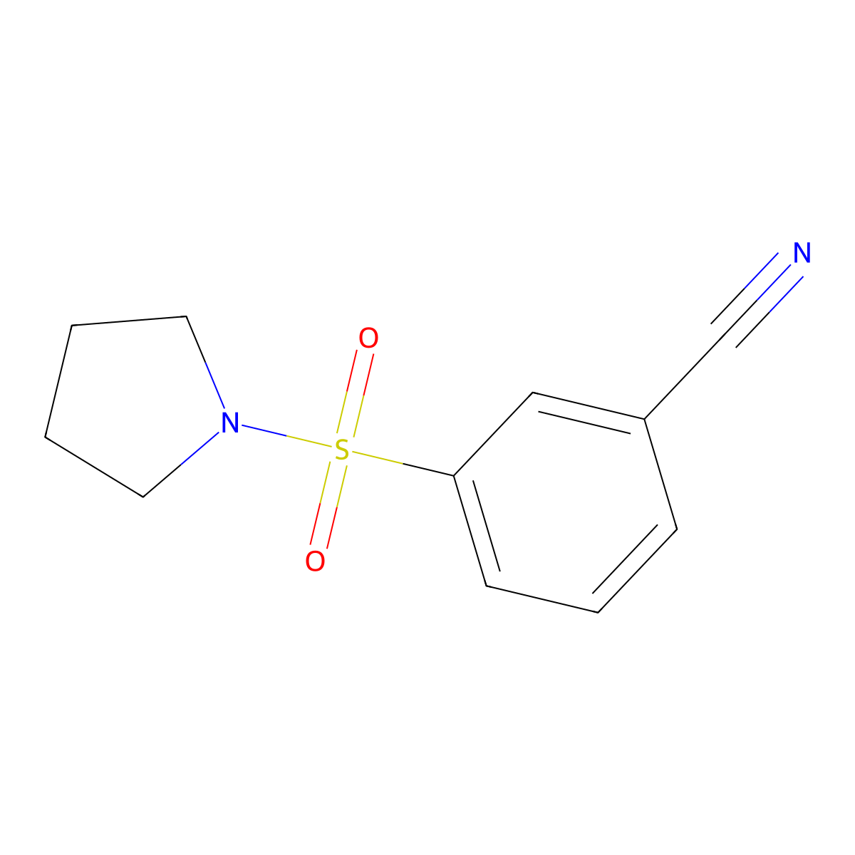 3-(Pyrrolidin-1-ylsulfonyl)benzonitrile molecular structure, CAS 1003740-90-6