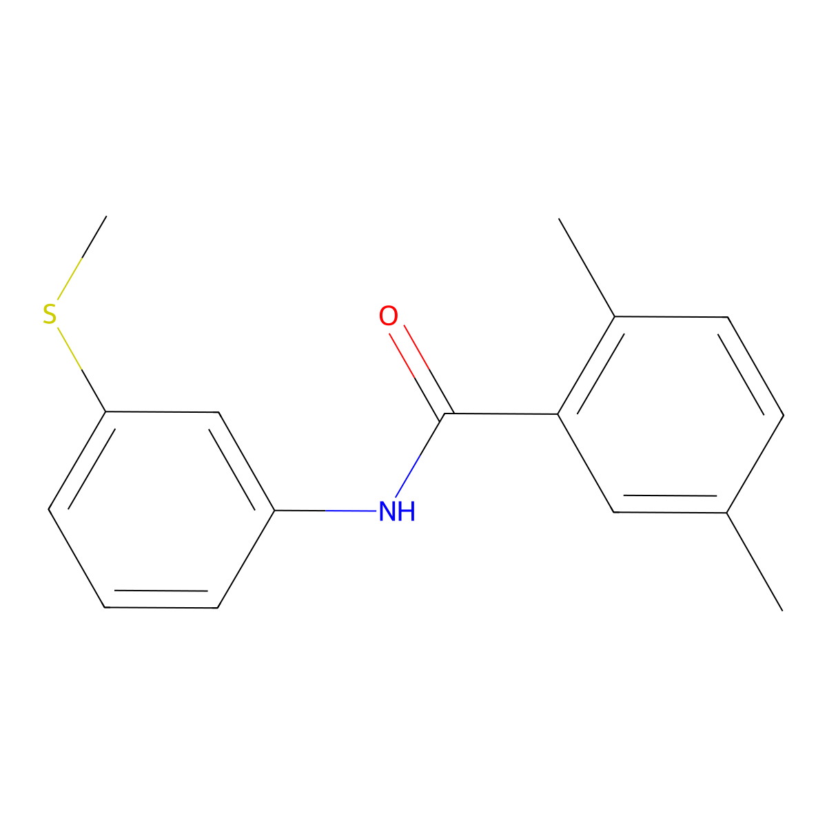 2,5-Dimethyl-N-[3-(methylthio)phenyl]benzamide molecular structure, CAS 1003740-91-7