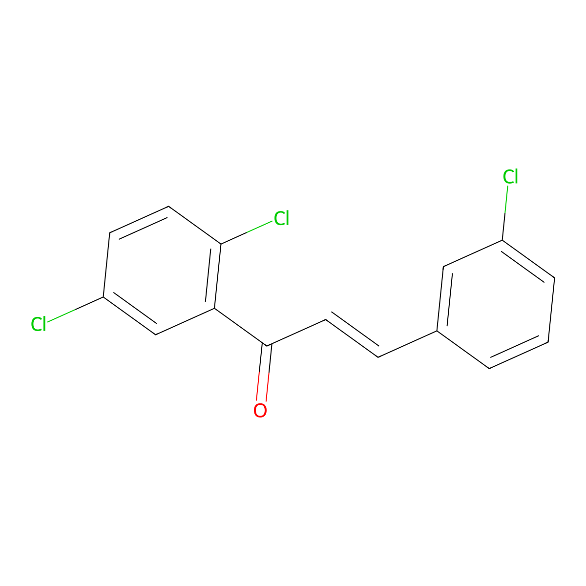 (2E)-3-(3-Chlorophenyl)-1-(2,5-dichlorophenyl)prop-2-en-1-one molecular structure, CAS 1003745-16-1