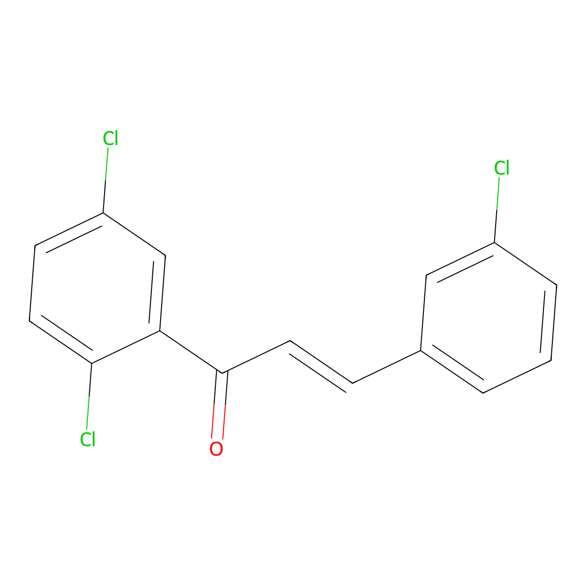 (2E)-3-(3-Chlorophenyl)-1-(2,5-dichlorophenyl)prop-2-en-1-one molecular structure, CAS 1003745-16-1