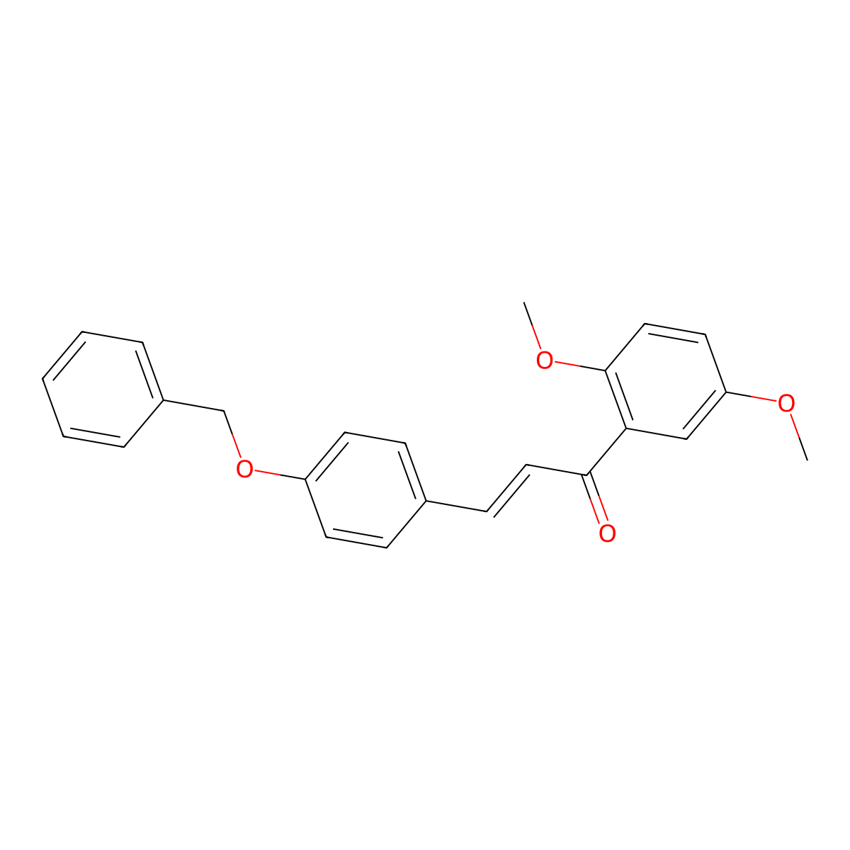 (2E)-3-[4-(Benzyloxy)phenyl]-1-(2,5-dimethoxyphenyl)prop-2-en-1-one molecular structure, CAS 1003745-36-5