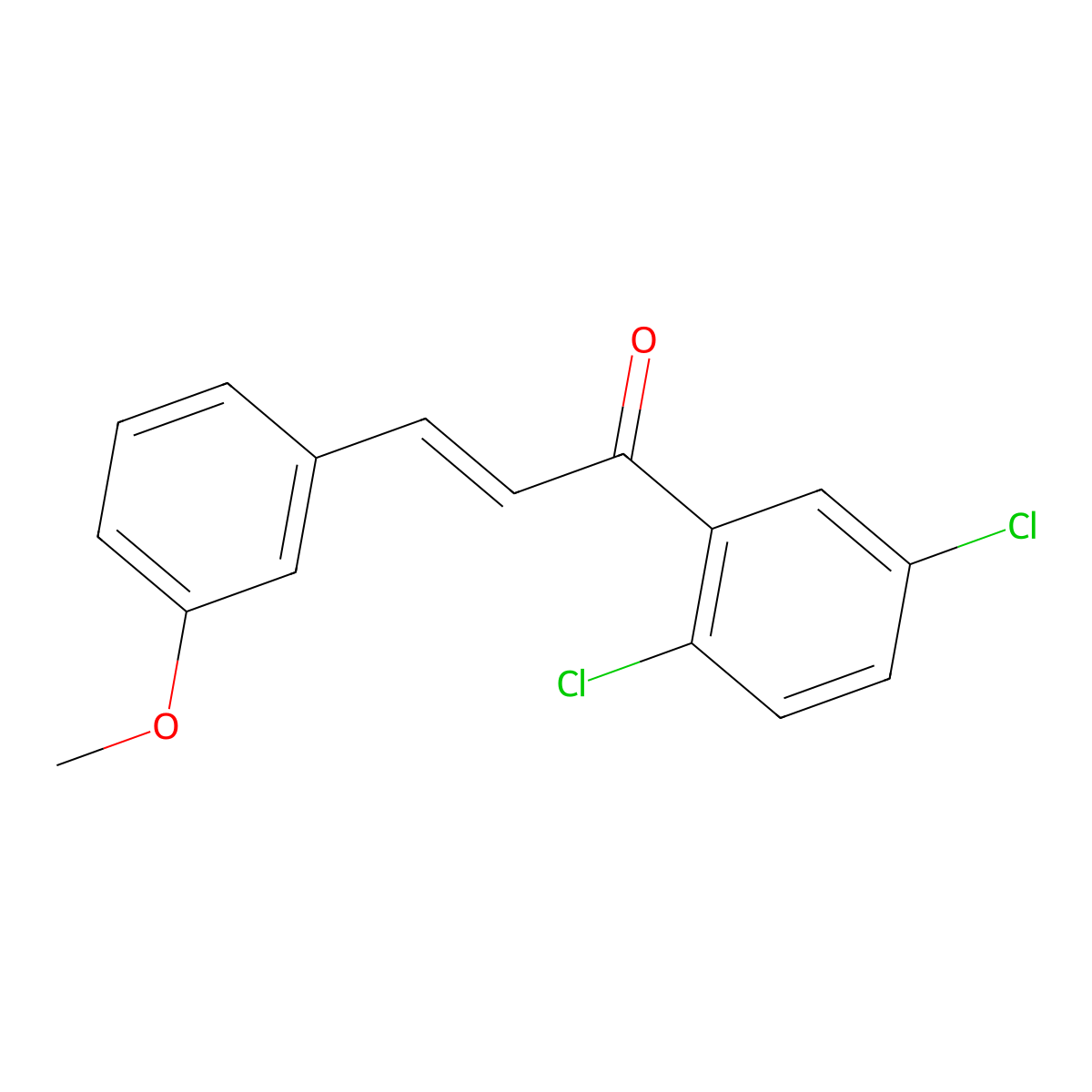 (2E)-1-(2,5-Dichlorophenyl)-3-(3-methoxyphenyl)prop-2-en-1-one molecular structure, CAS 1003745-37-6